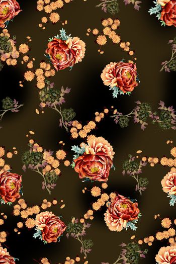 连衣裙印花华亿平台图片