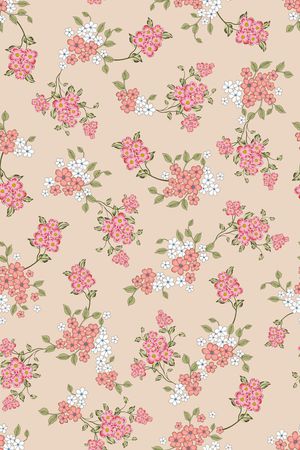 清爽底花卉印花华亿平台图片