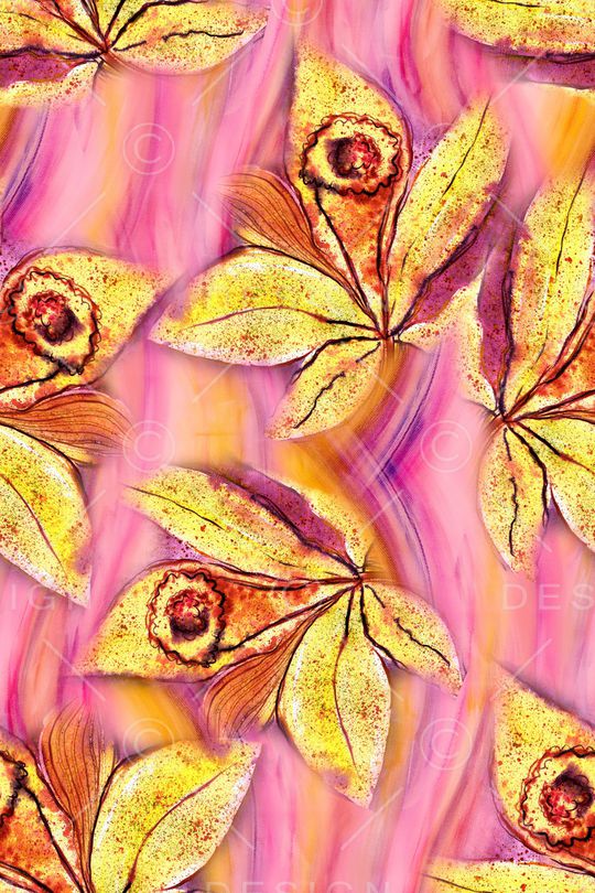 绿植树叶印花华亿平台图片