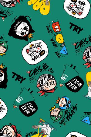 涂鸦印花华亿平台图片