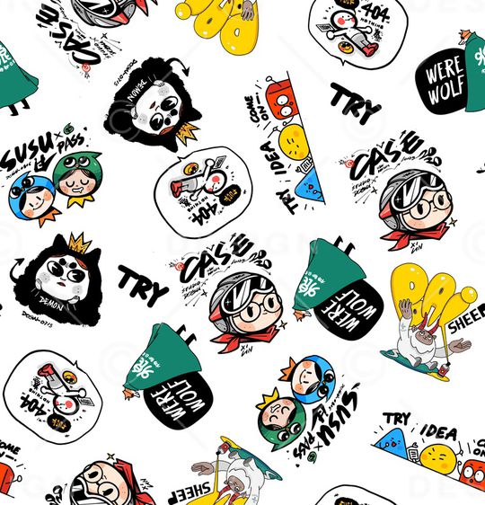 涂鸦印花华亿平台图片