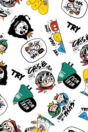 涂鸦印花华亿平台图片