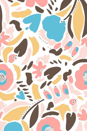 抽象花卉印花华亿平台图片