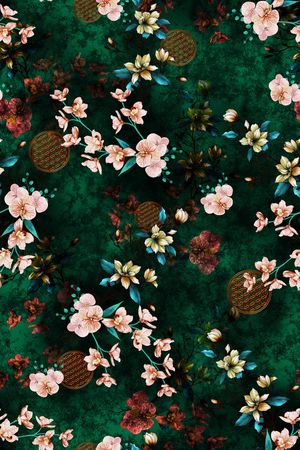 花卉印花华亿平台图片