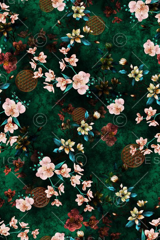 花卉印花华亿平台图片