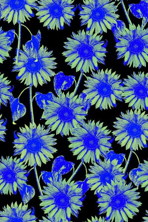 向日葵印花华亿平台图片