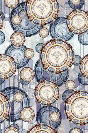 民族花卉印花华亿平台图片