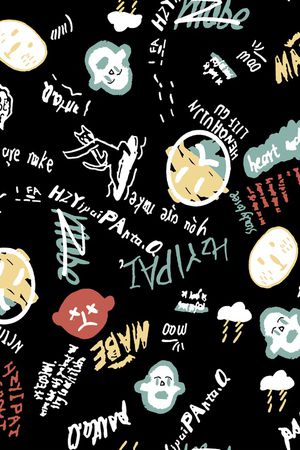 涂鸦印花华亿平台图片