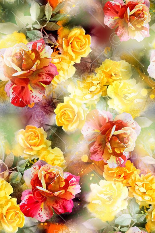 花卉印花华亿平台图片