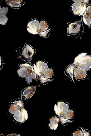 花卉印花华亿平台图片