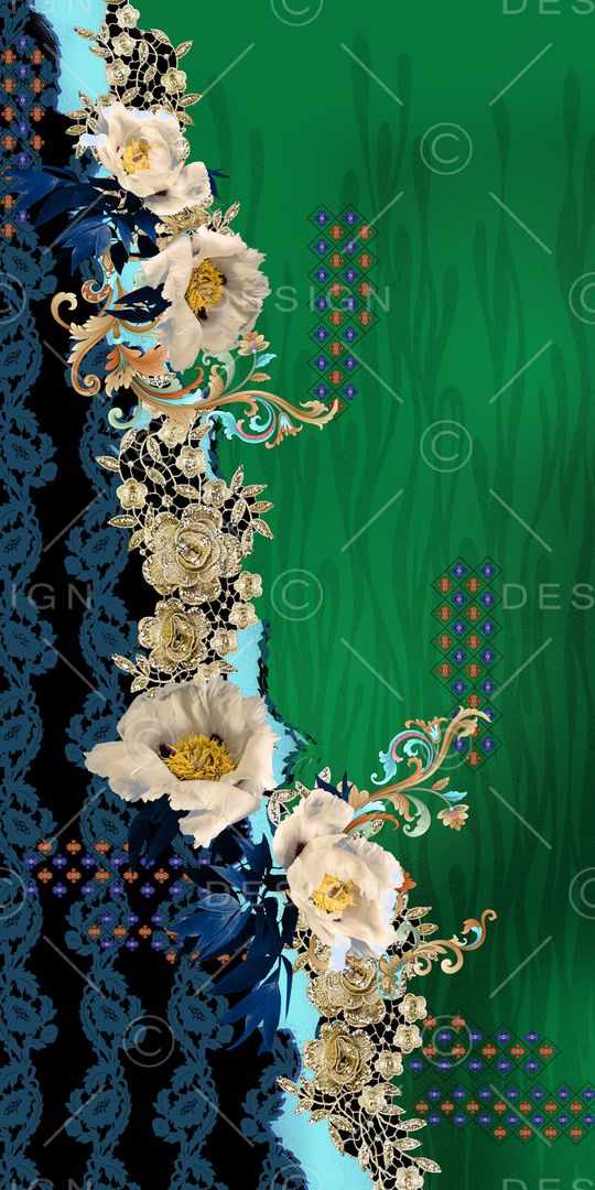 花卉印花华亿平台图片