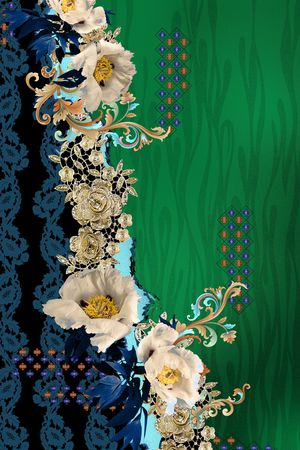 花卉印花华亿平台图片