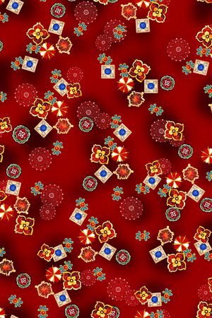 连衣裙印花华亿平台图片