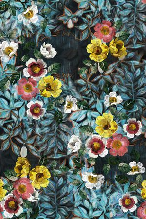 花卉印花华亿平台图片