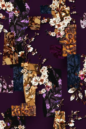 连衣裙印花华亿平台图片