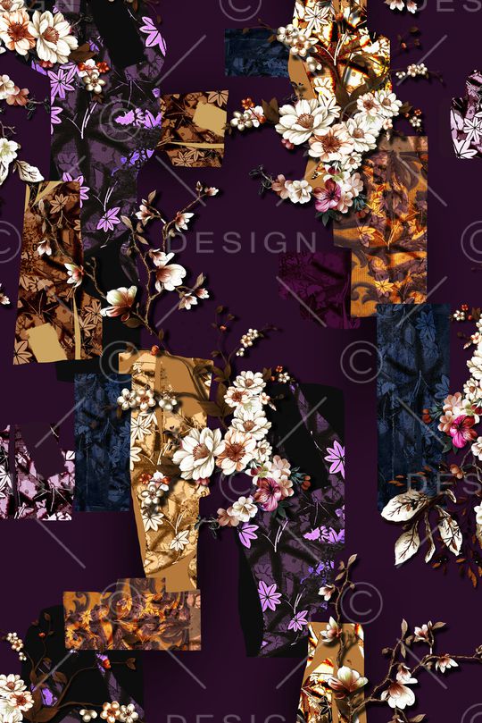 连衣裙印花华亿平台图片