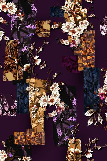 连衣裙印花华亿平台图片