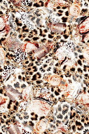 豹纹印花华亿平台图片