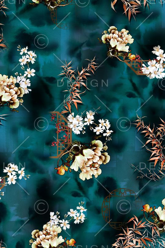 连衣裙印花华亿平台图片