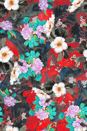 旗袍印花华亿平台图片