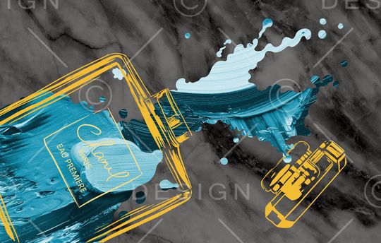 香水瓶印花华亿平台图片