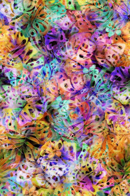 绿植树叶印花华亿平台图片