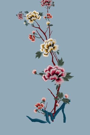 女装定位花印花华亿平台图片