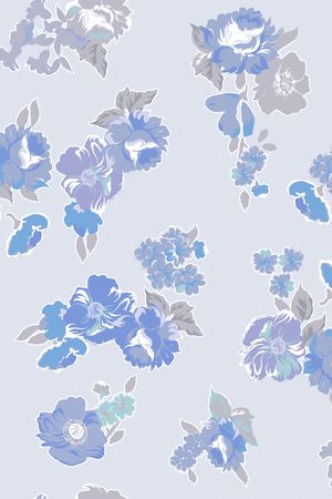 民族花卉印花华亿平台图片