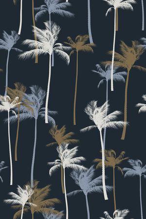 椰子树印花华亿平台图片