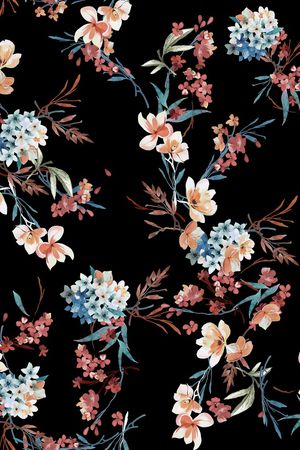 民族花卉印花华亿平台图片