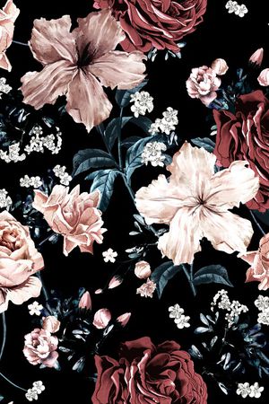 民族花卉印花华亿平台图片