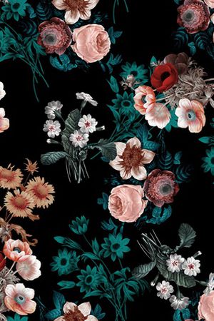 民族花卉印花华亿平台图片