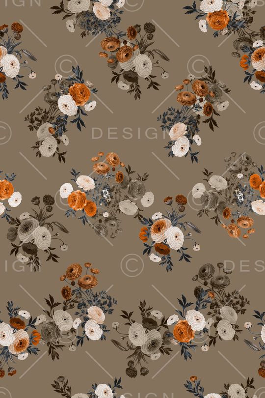 民族花卉印花华亿平台图片