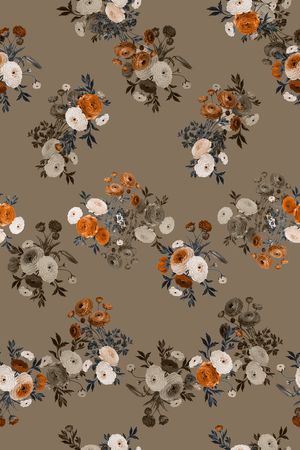 民族花卉印花华亿平台图片