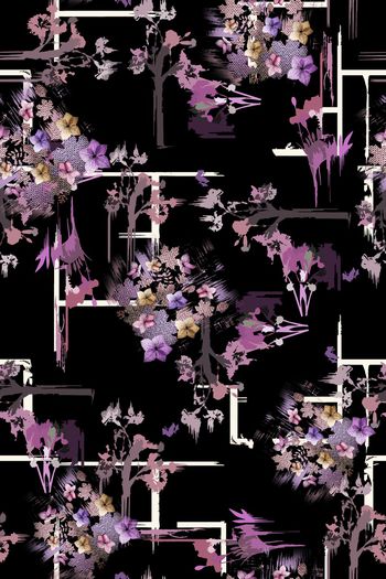 连衣裙印花华亿平台图片