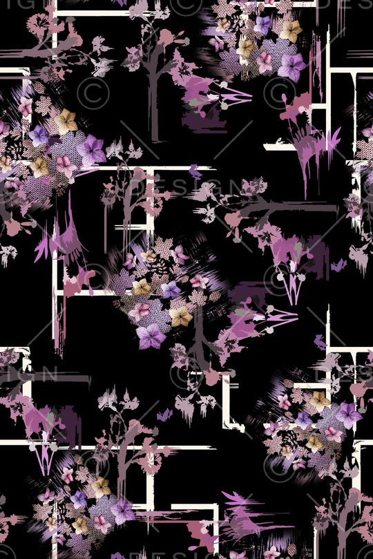 连衣裙印花华亿平台图片