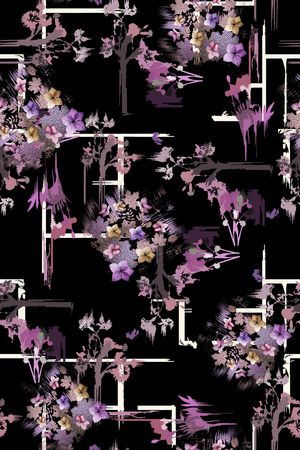 连衣裙印花华亿平台图片