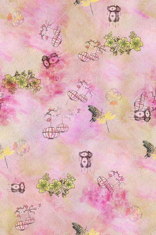 扇子印花华亿平台图片