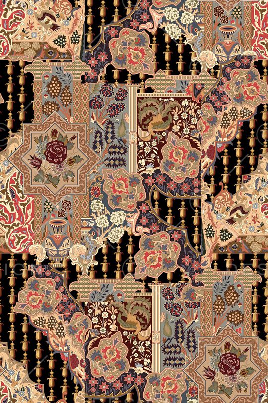 民族花纹印花华亿平台图片