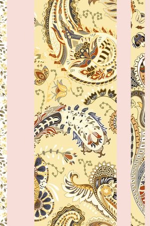 民族花卉印花华亿平台图片