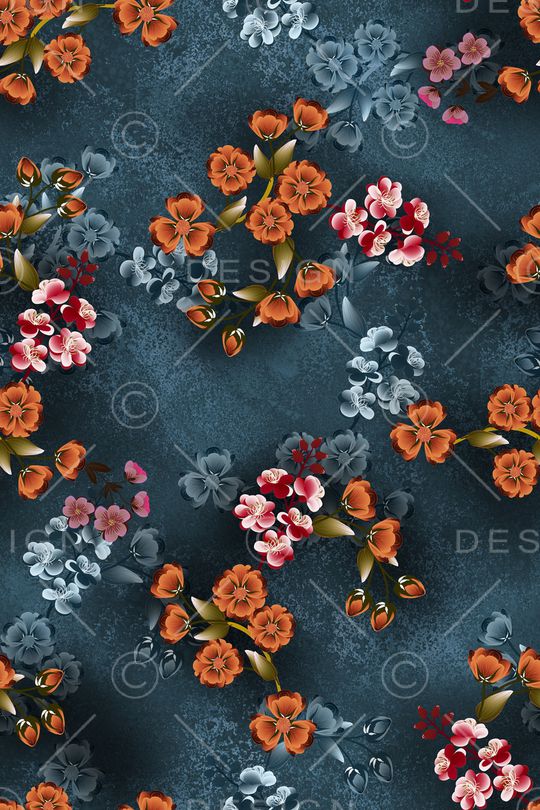 花卉印花华亿平台图片