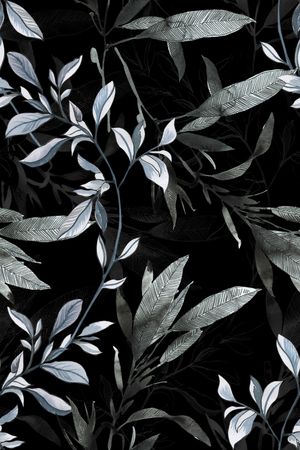 黑底花卉印花华亿平台图片