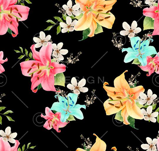 花卉印花华亿平台图片