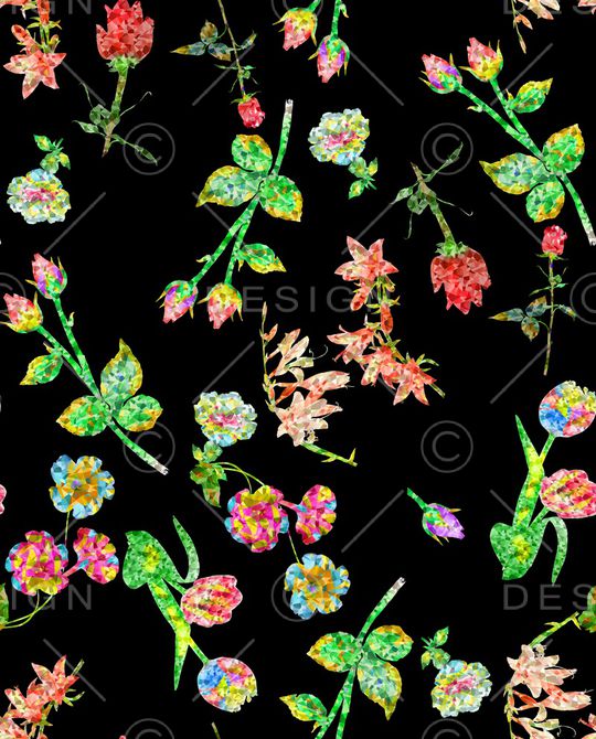 花卉印花华亿平台图片