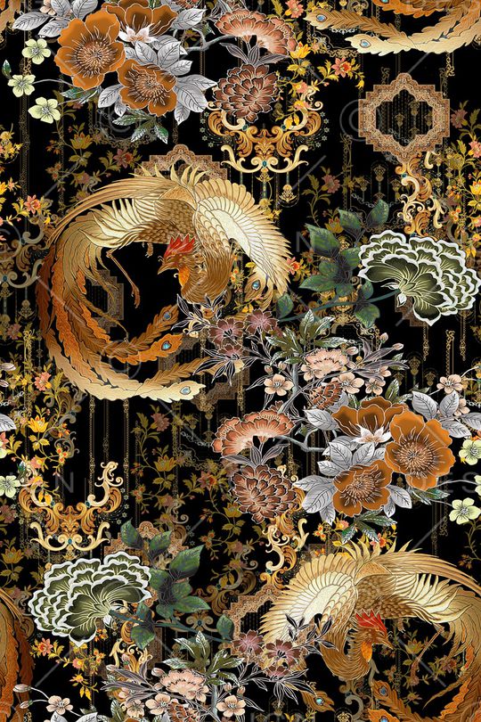 仙鹤印花华亿平台图片