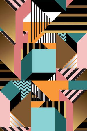 几何印花华亿平台图片