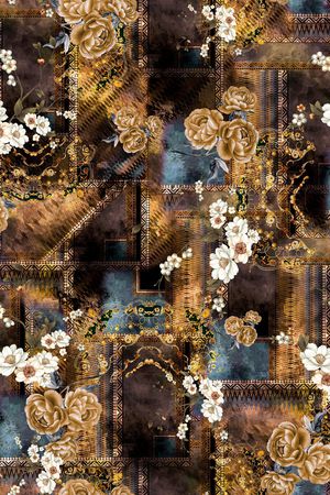 连衣裙印花华亿平台图片