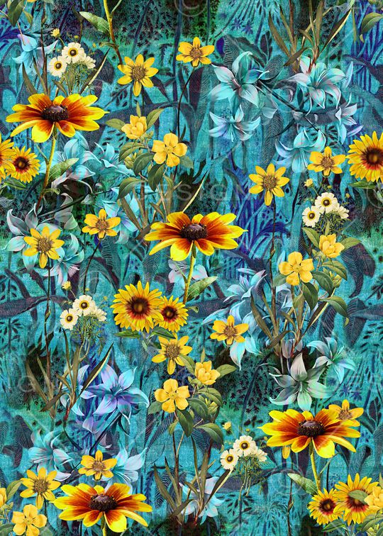 小雏菊印花华亿平台图片