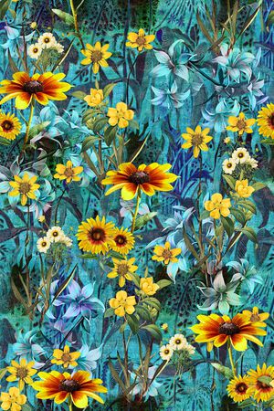 小雏菊印花华亿平台图片