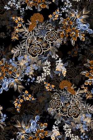 花卉印花华亿平台图片